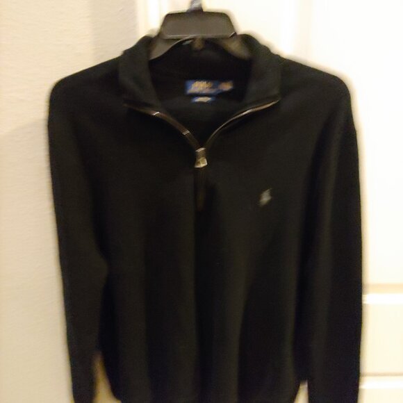 Ralph Lauren Polo Mens black Pullover Quarter Zip Mock Collar XXL TTG - Picture 2 of 6